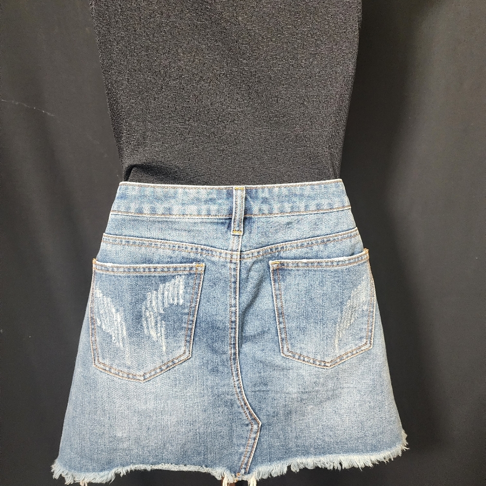 Caffeine brand distressed skirt